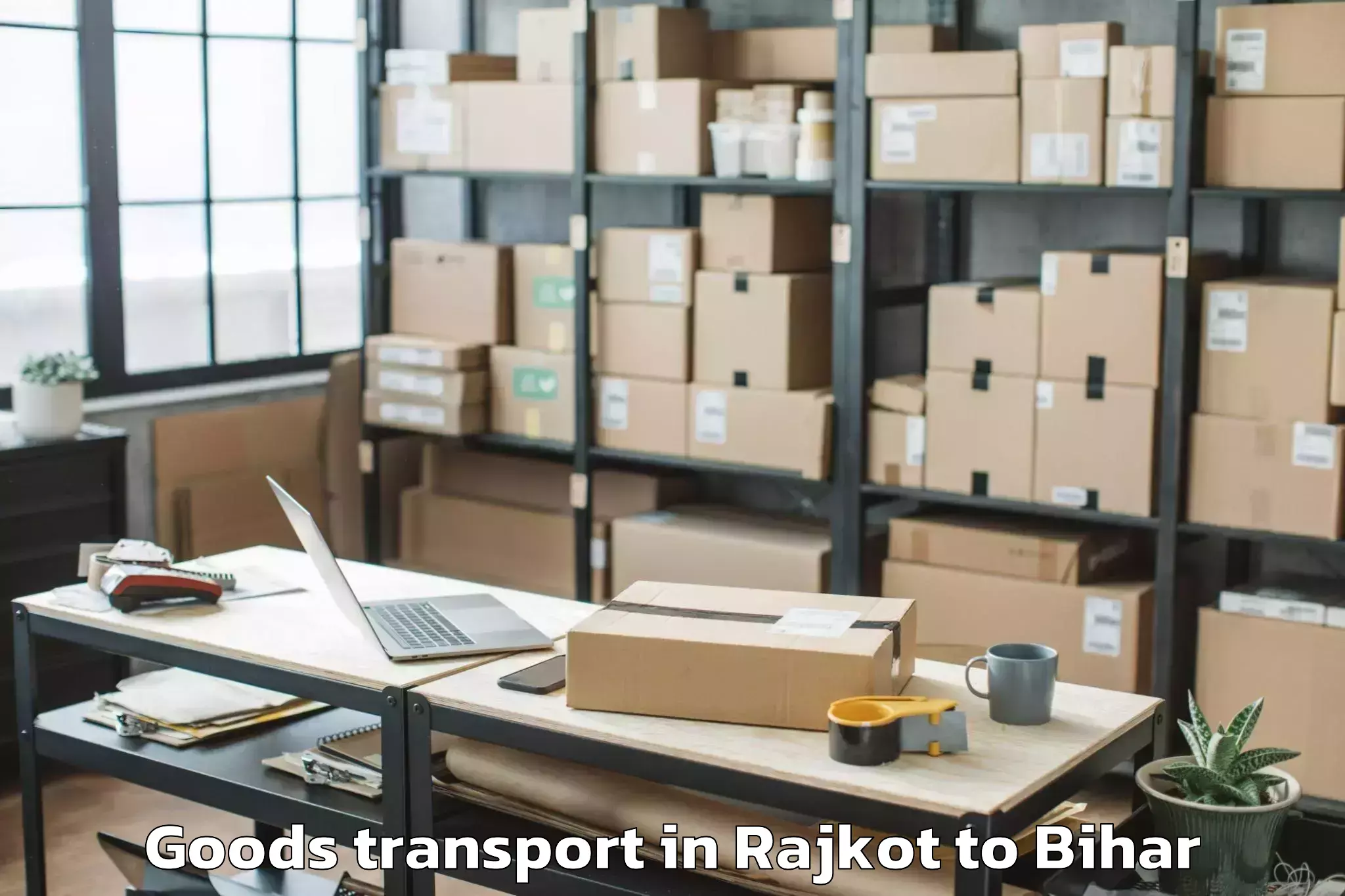 Get Rajkot to Adhaura Goods Transport